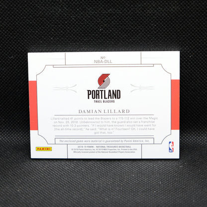 2018-19  Damian Lillard National Treasures All NBA Materials /99