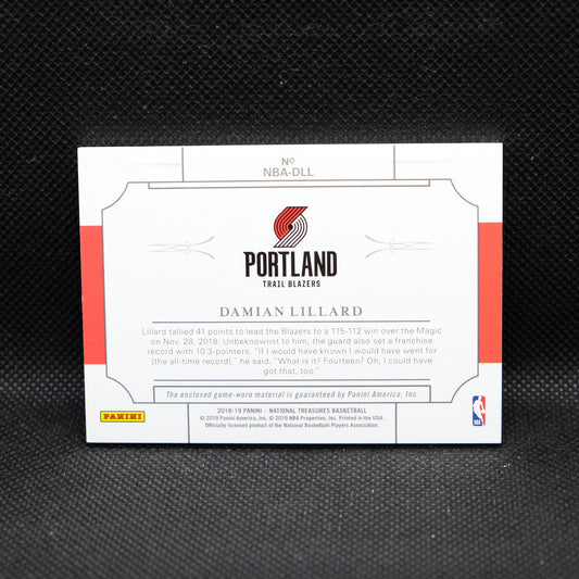 2018-19  Damian Lillard National Treasures All NBA Materials /99
