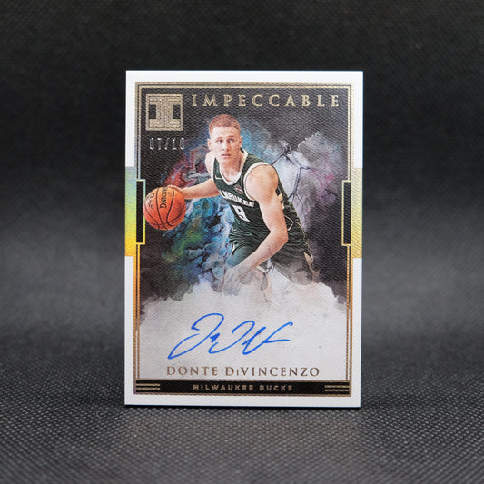 2018-19 Donte DiVincenzo Impeccable #IR-DDV Rookie Autograph Gold /10