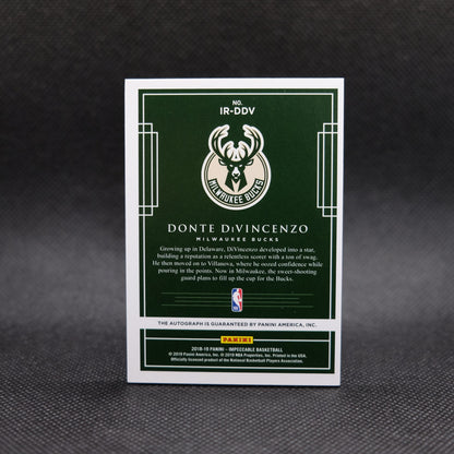 2018-19 Donte DiVincenzo Impeccable #IR-DDV Rookie Autograph Gold /10