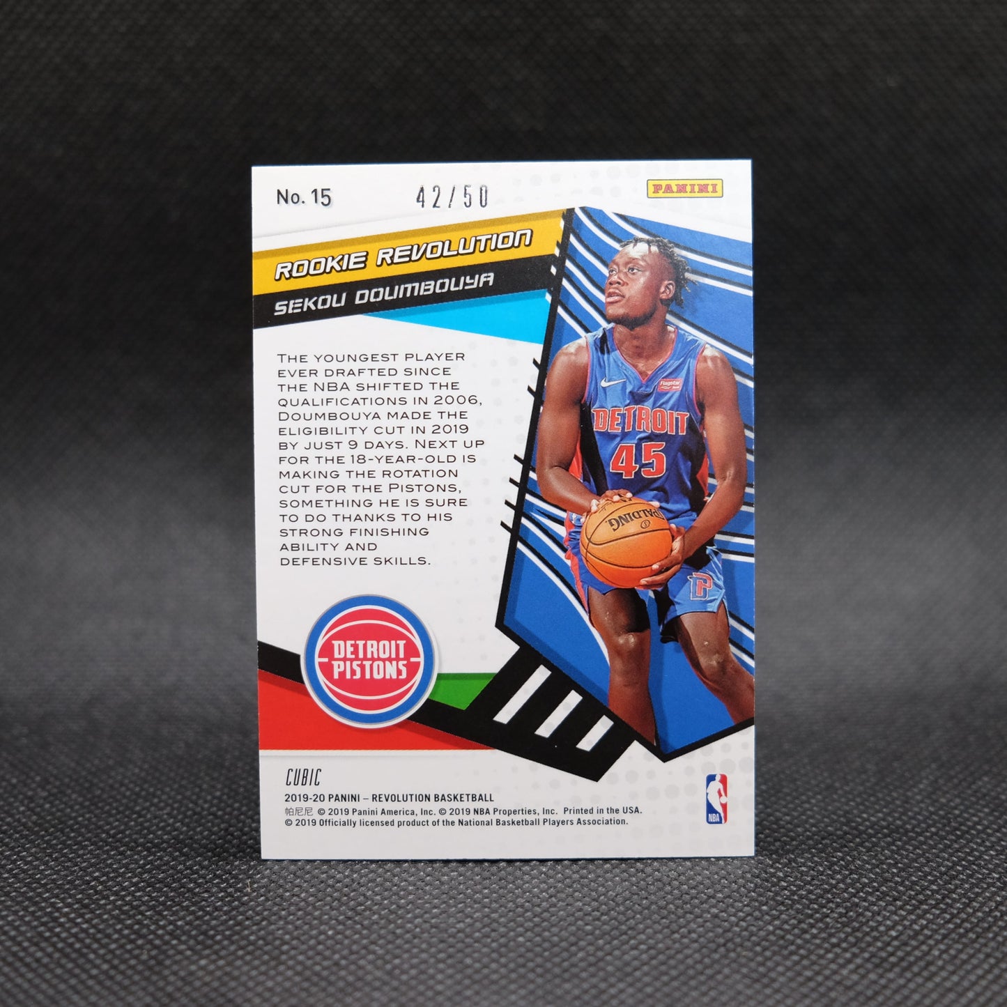 2019-20 Sekou Doumbouya Revolution Rookie Revolution Cubic /50