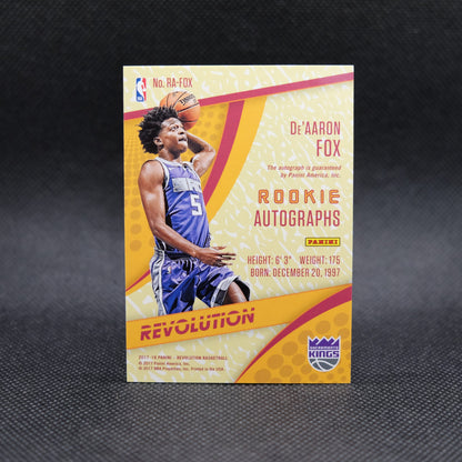 2017-18 De'Aaron Fox Revolution Rookie Autographs RA-FOX Rookie Card