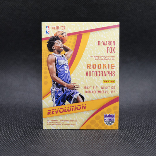 2017-18 De'Aaron Fox Revolution Rookie Autographs RA-FOX Rookie Card