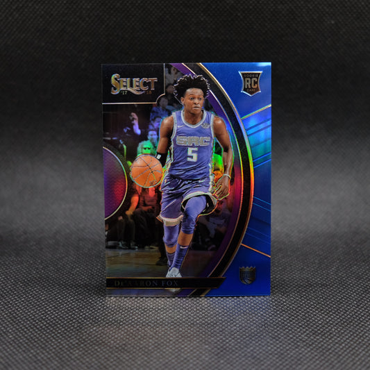 2017-18 De'Aaron Fox Select #49 Blue Prizm Rookie Card /299
