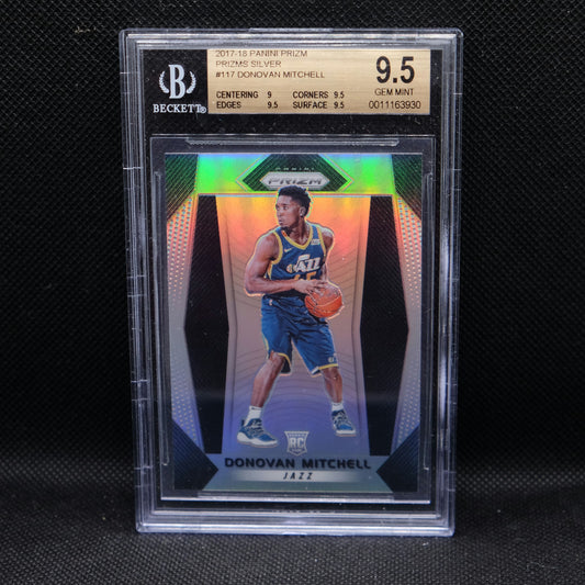 2017-18 Donovan MItchell Prizm #117 Silver Prizm Rookie BGS 9.5