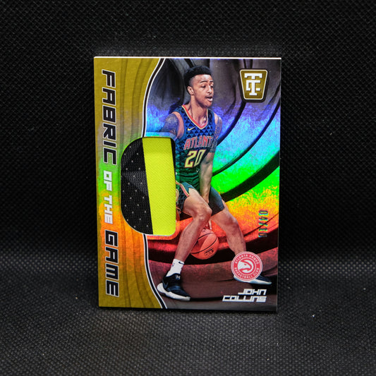 2017-18 John Collins Totally Certified Fabric of the Game Gold Rookie /10