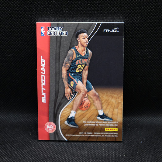 2017-18 John Collins Totally Certified Fabric of the Game Gold Rookie /10