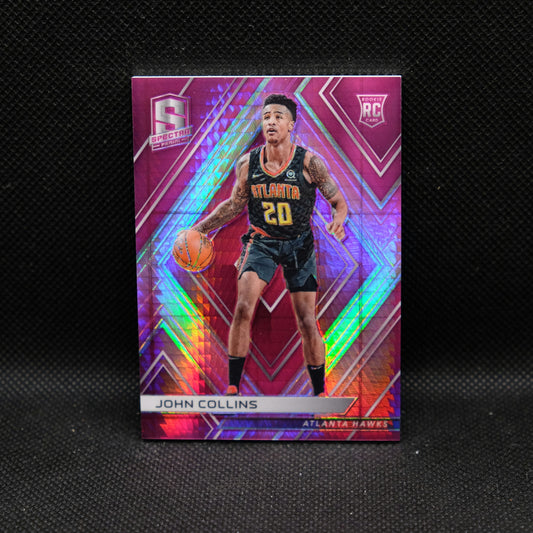 2017-18 John Collins Spectra #88 Hyper Pink Prizm Rookie Card /25