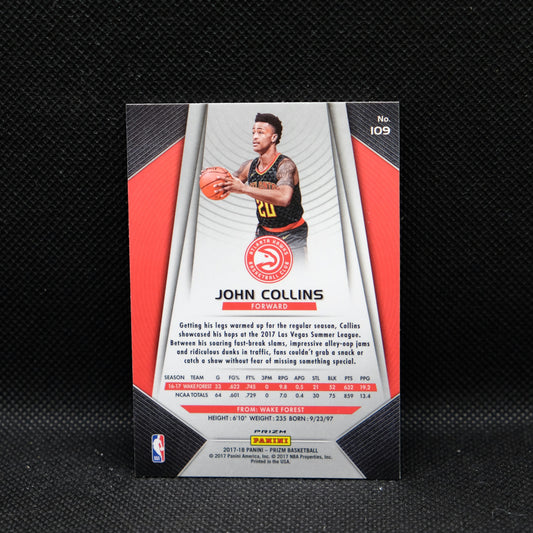 2017-18 John Collins Prizm #109 Fast Break Prizm Rookie Card