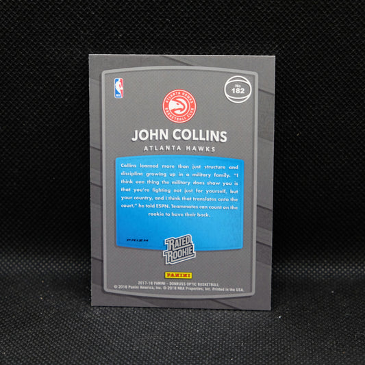 2017-18 John Collins Donruss Optic Rated Rookie Silver Holo RC