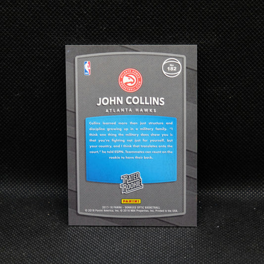 2017-18 John Collins Donruss Optic Rated Rookie Silver Holo Flash Prizm