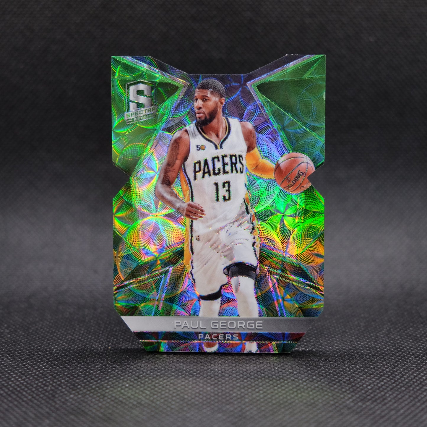2016-17 Paul George Spectra Neon Green Die Cut Prizm /25