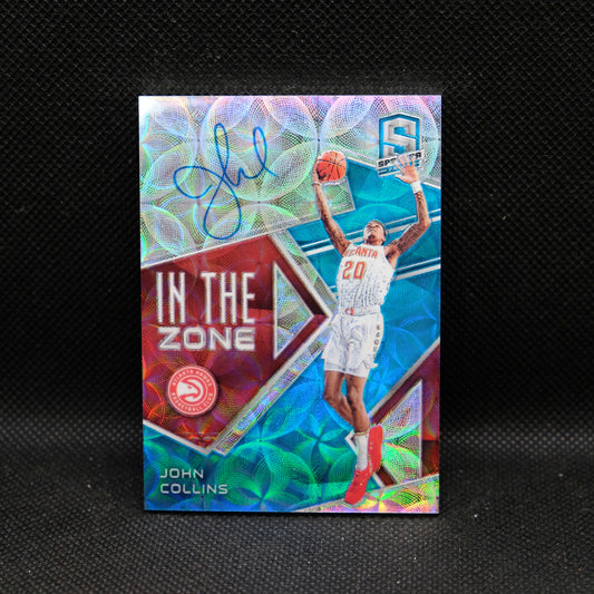 2018-19 John Collins Spectra In The Zone 1/60 Neon Blue Prizm Auto