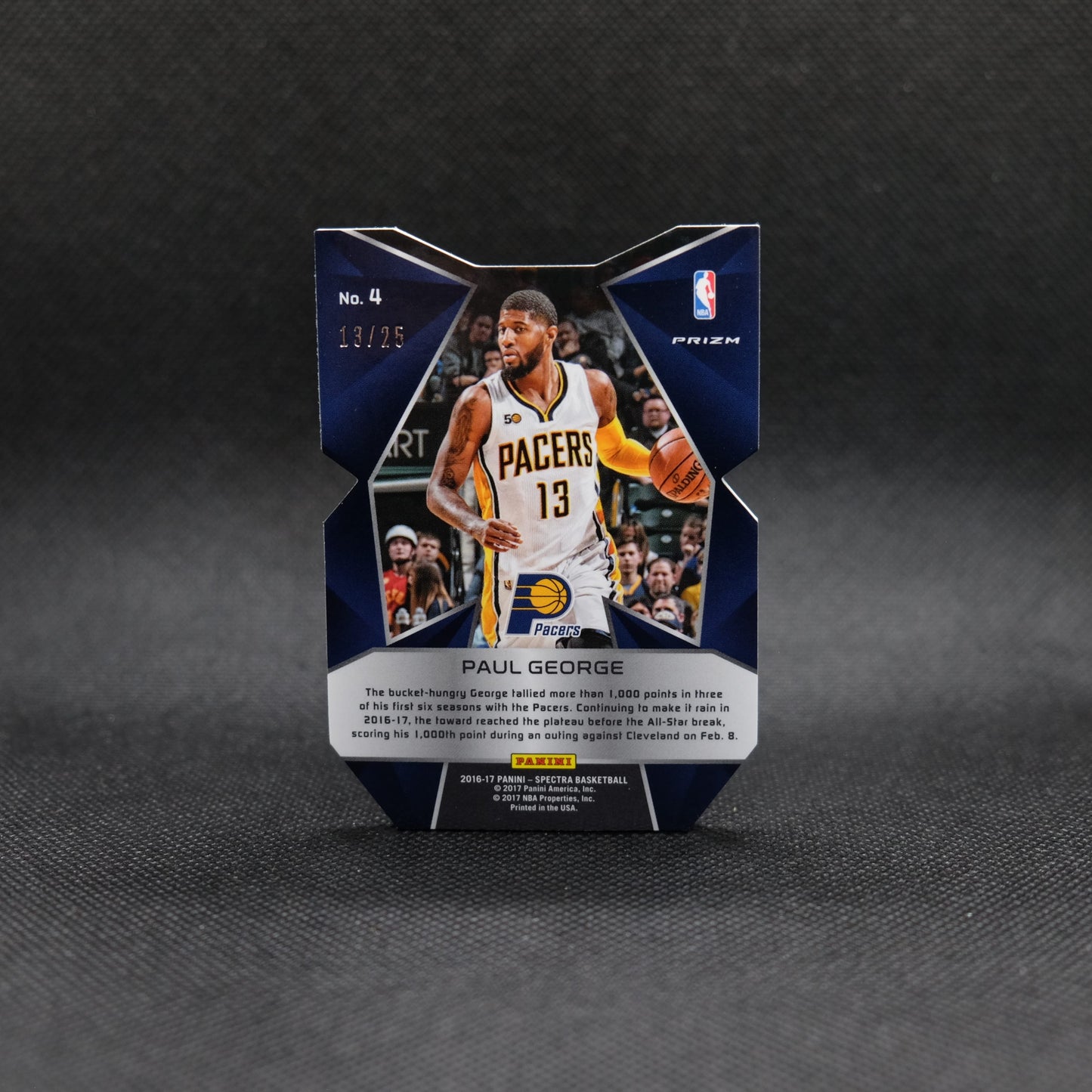 2016-17 Paul George Spectra Neon Green Die Cut Prizm /25