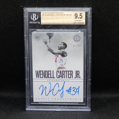2018-19 Wendell Carter Jr. Encased #114 Rookie Endorsements /75 BGS 9.5 / BGS 10