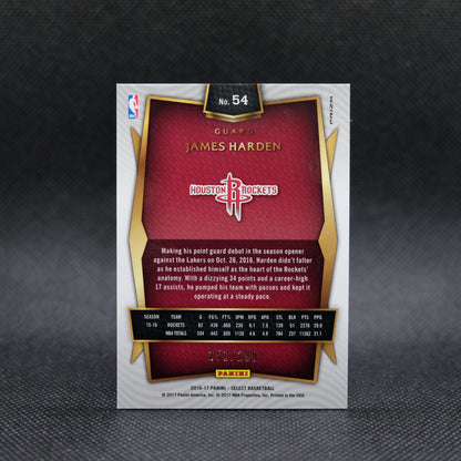 2016-17 James Harden Select #54 Blue Prizm /299