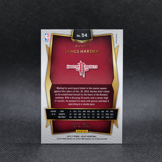 2016-17 James Harden Select #54 Blue Prizm /299