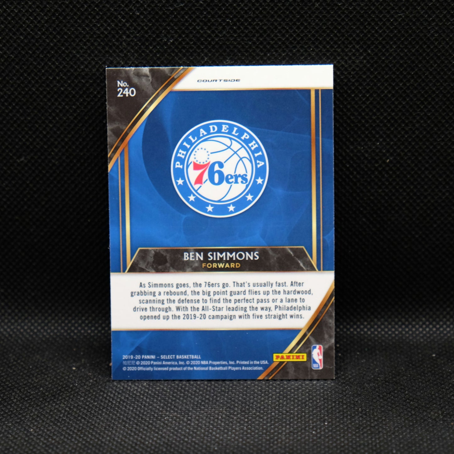 2019-20 Ben Simmons Select Courtside #240