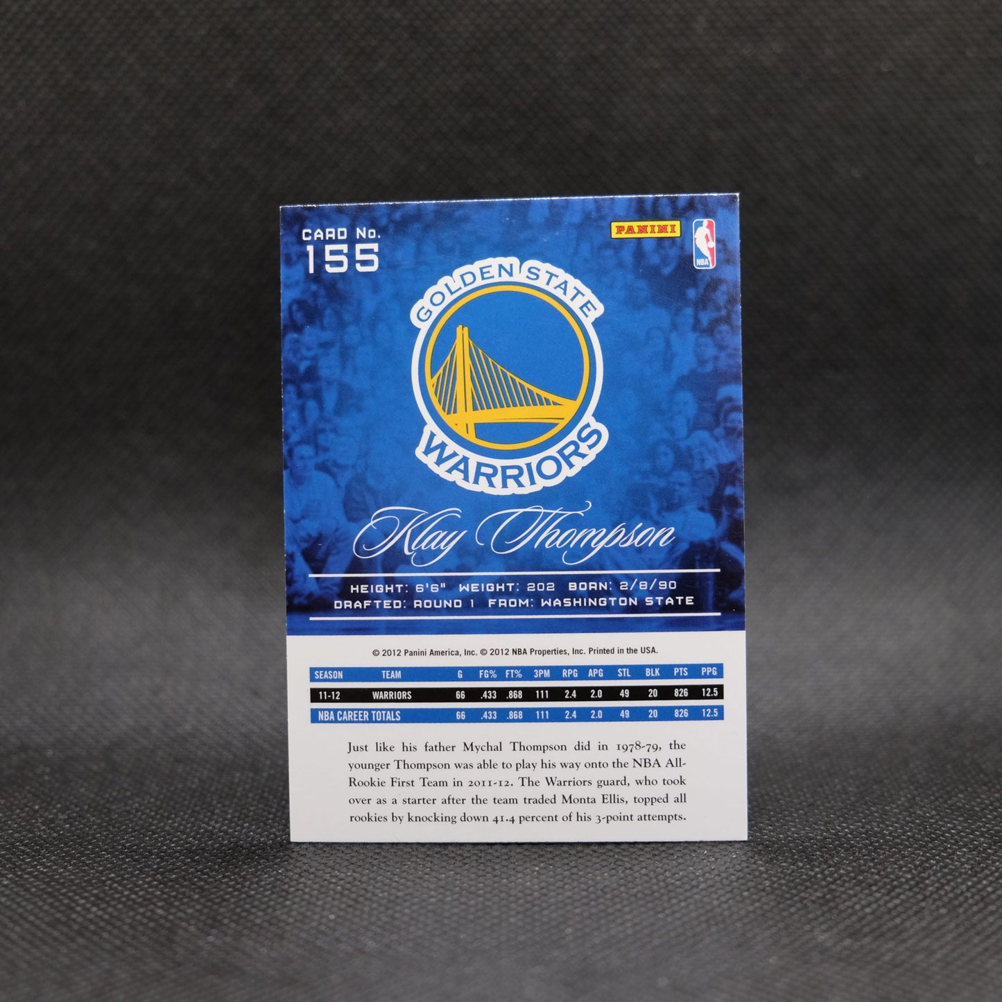 2012-13 Klay Thompson Prestige #155 Rookie Card