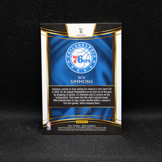 2018-19 Ben Simmons Select Concourse White Prizm /149