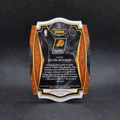 2020-21 Devin Booker Select #121 Premier Level Blue Die Cut /249