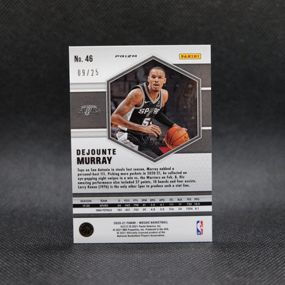 2020-21 Dejounte Murray Mosaic White Mosaic Prizm /25