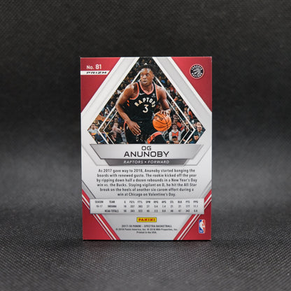 2017-18 OG Anunoby Spectra #81 Blue Fast Break Rookie Card /99