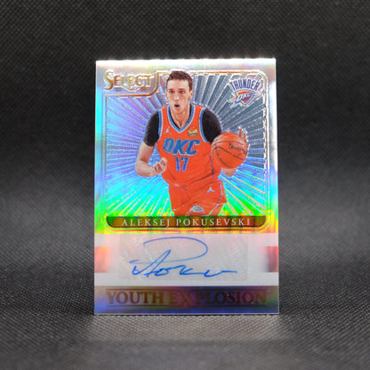 2020-21 Aleksej Pokusevski Select YES-ALK Youth Explosion Silver Prizm Rookie