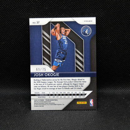 2018-19 Josh Okogie Prizm #37 Fast Break Purple Prizm /75 Rookie Card
