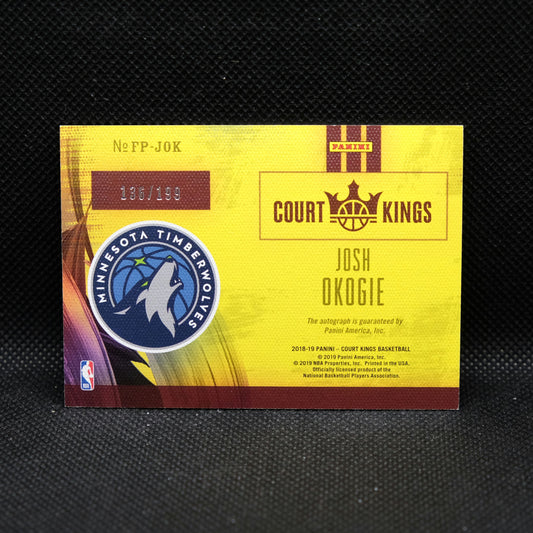 2018-19 Josh Okogie Court Kings Fresh Paint FP-JOK /199 Rookie Autograph