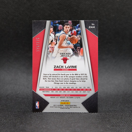 2017-18 Zach LaVine Panini Prizm #244 Blue Fast Break Prizm /175