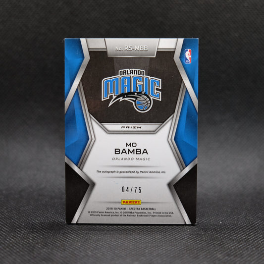 2018-19 Mo Bamba Spectra Rising Stars Signatures RS-MBB /75 Rookie Card