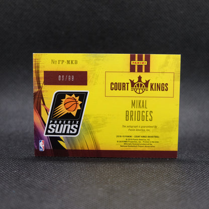 2018-19 Mikal Bridges Court Kings Fresh Paint FP-MKB Rookie Autograph /99