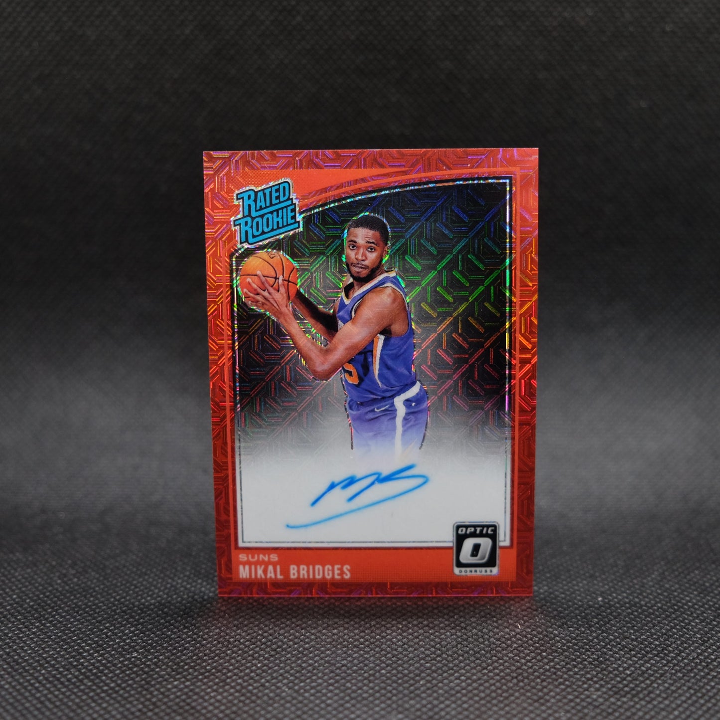 2018-19 Mikal Bridges Donruss Optic Rated Rookie Red Choice Prizm Autograph