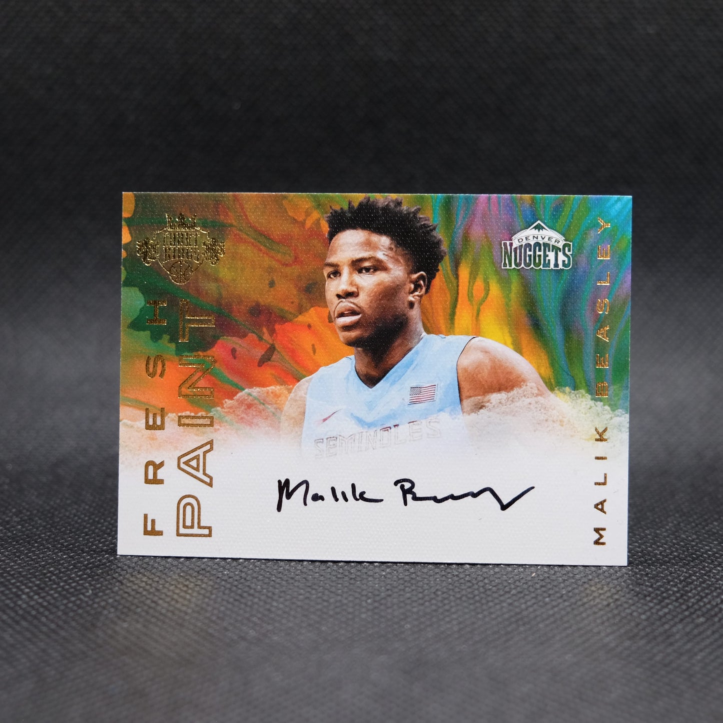 2016-17 Malik Beasley Court Kings FP-MBE Fresh Paint Rookie Card