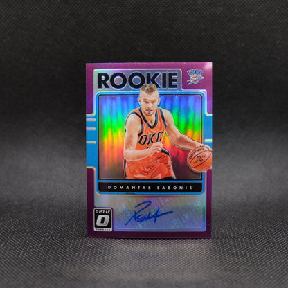 2016-17 Domantas Sabonis Donruss Optic #41 Rookie Autograph Purple Prizm