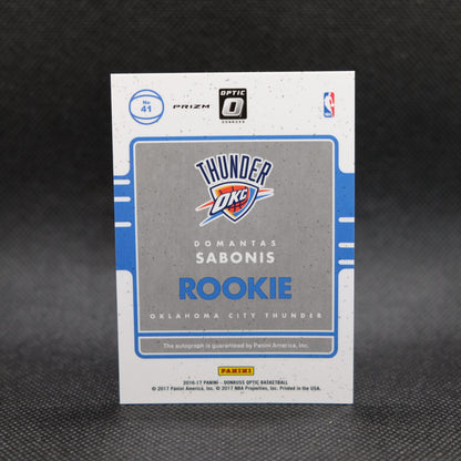 2016-17 Domantas Sabonis Donruss Optic #41 Rookie Autograph Purple Prizm