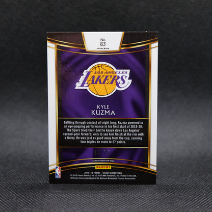 2018-19 Kyle Kuzma Select #83 Lime Green Prizm /75