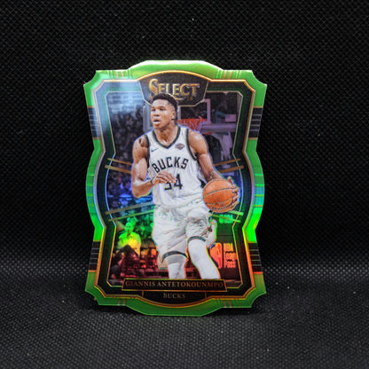 2018-19 Giannis Antetokounmpo Select Lime Green Prizm Die Cut /65