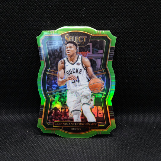 2018-19 Giannis Antetokounmpo Select Lime Green Prizm Die Cut /65