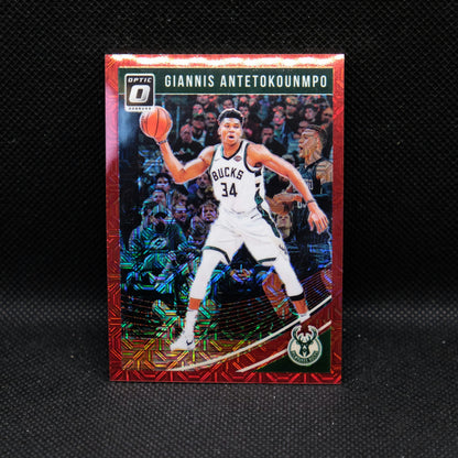 2018-19 Giannis Antetokounmpo Donruss Optic Red Mojo Prizm 57/88