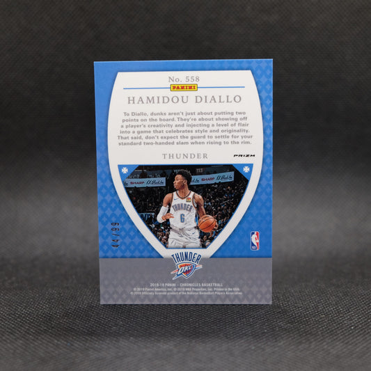 2018-19 Hamidou Diallo Chronicles Crusade Blue Prizm Rookie Card /99