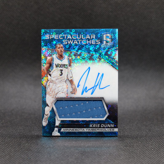 2016-17 Kris Dunn Spectra Spectacular Swatches RPA Blue Fast Break Prizm /75