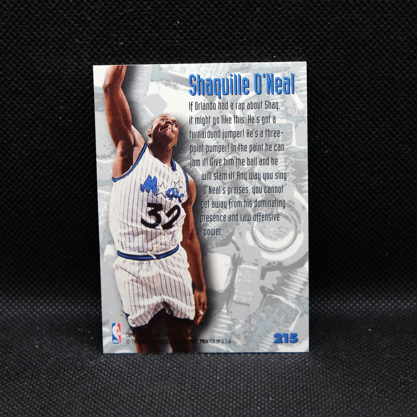 1995-96 Shaquille O'Neal Fleer Metal #215 Nuts & Bolts