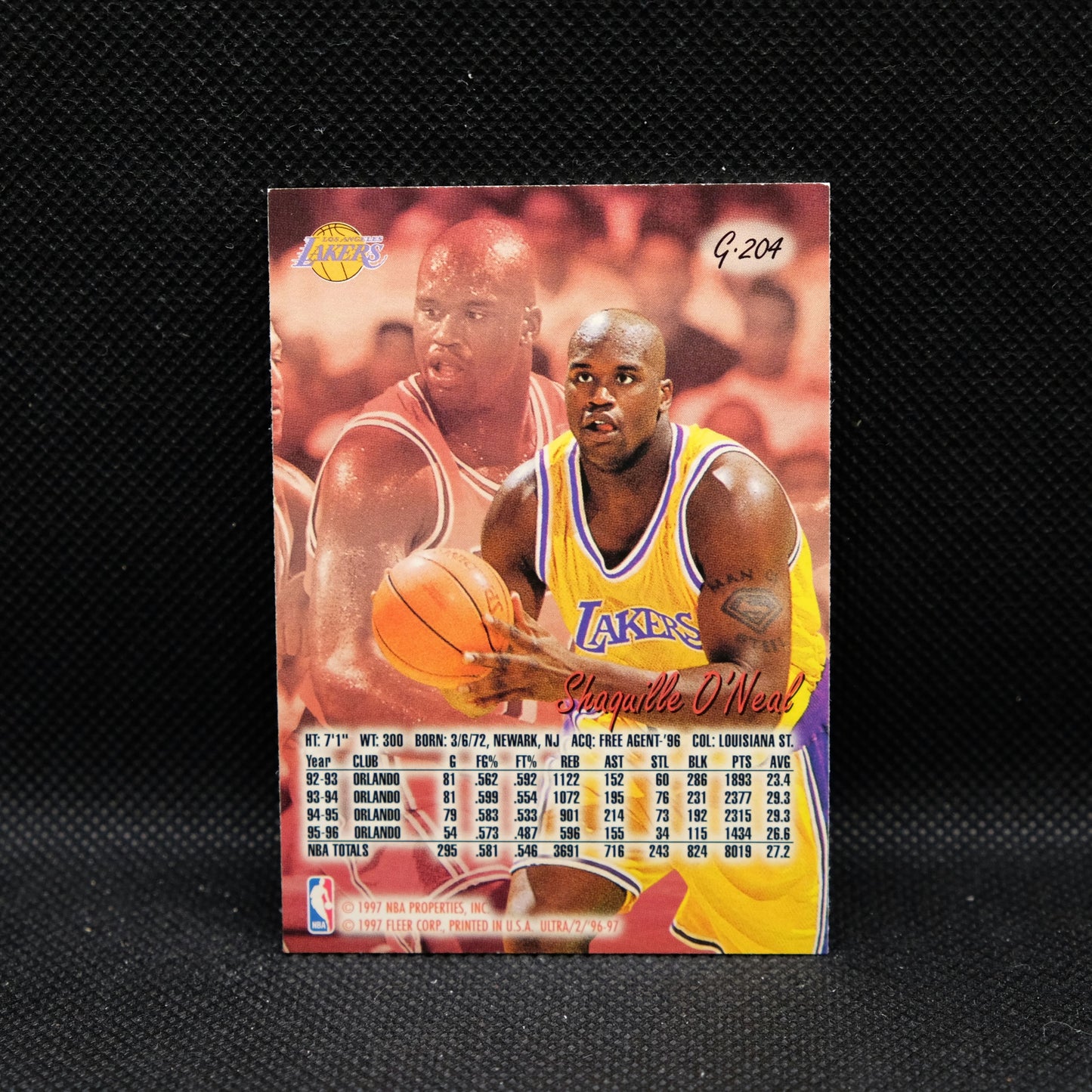 1996-97 Shaquille O'Neal Fleer Ultra Gold Medallion #G204 (#1)