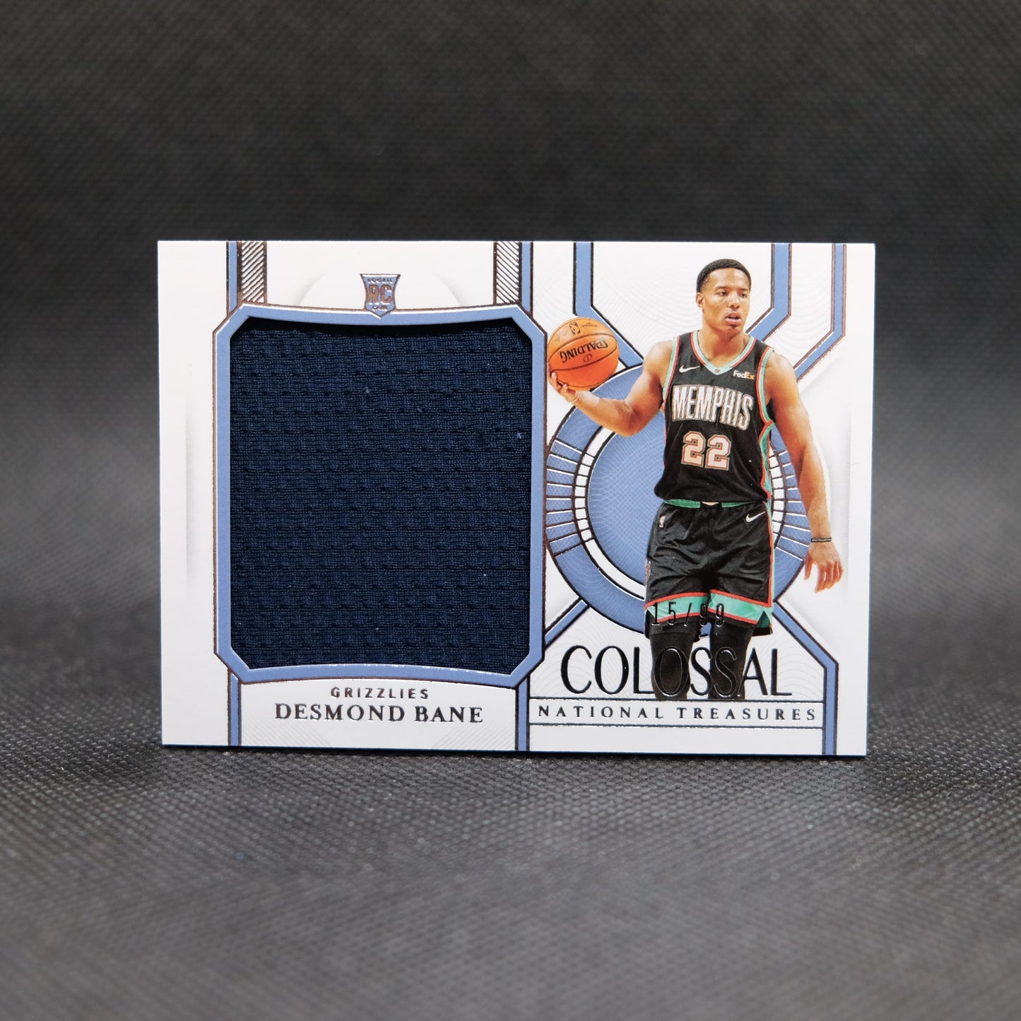 2020-21 Desmond Bane National Treasures CRM-DBA Colossal Rookie Materials /99