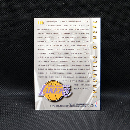 1996-97 Shaquille O'Neal Fleer Metal On The Move #119
