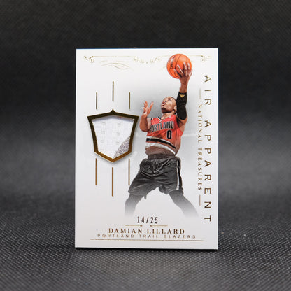 2013-14 Damian Lillard National Treasures #22 Air Apparent Patch /25