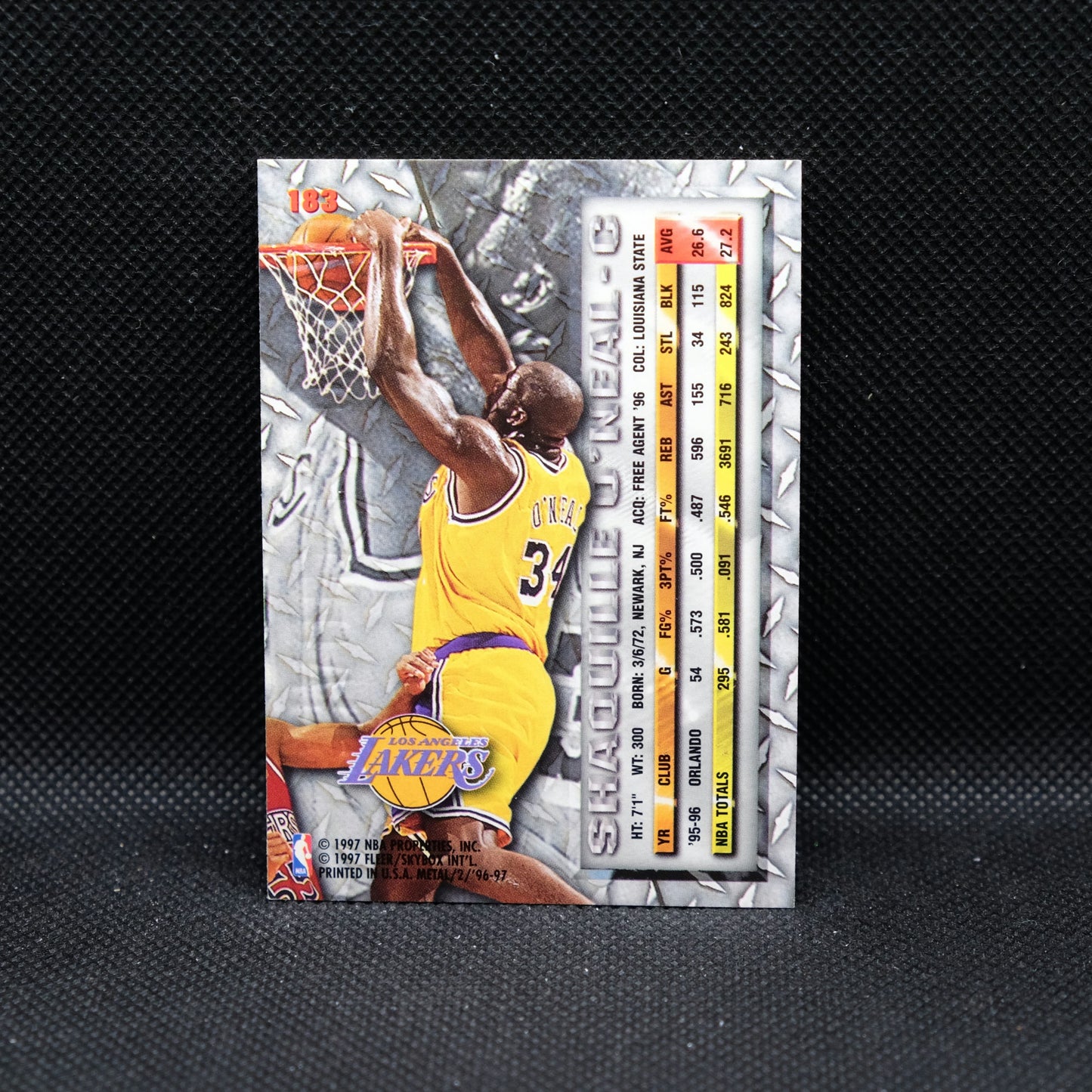 1996-97 Shaquille O'Neal Fleer Metal #183