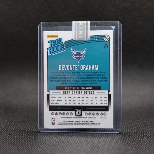 2018-19 Devonte' Graham Rated Rookie Scope Prizm Autograph /10